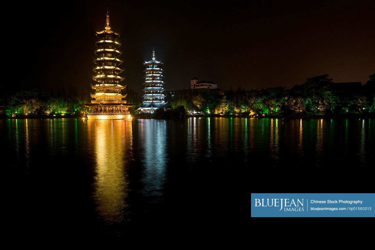 Pagodas by the water in Guilin