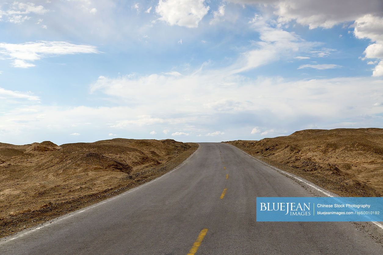 Road in Gansu province, China