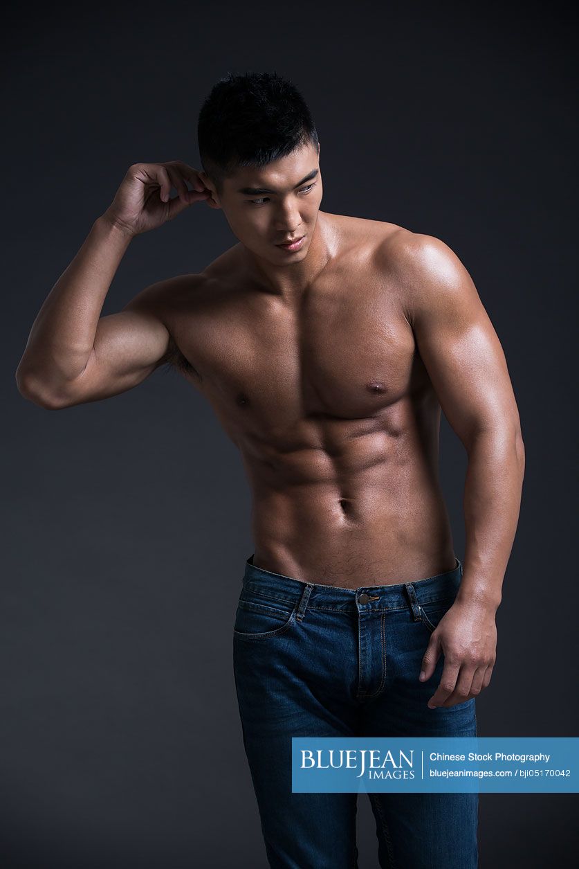 Young Chinese muscular man