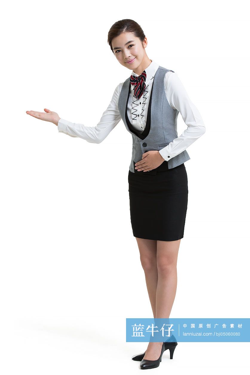 酒店微笑女服务生肖像