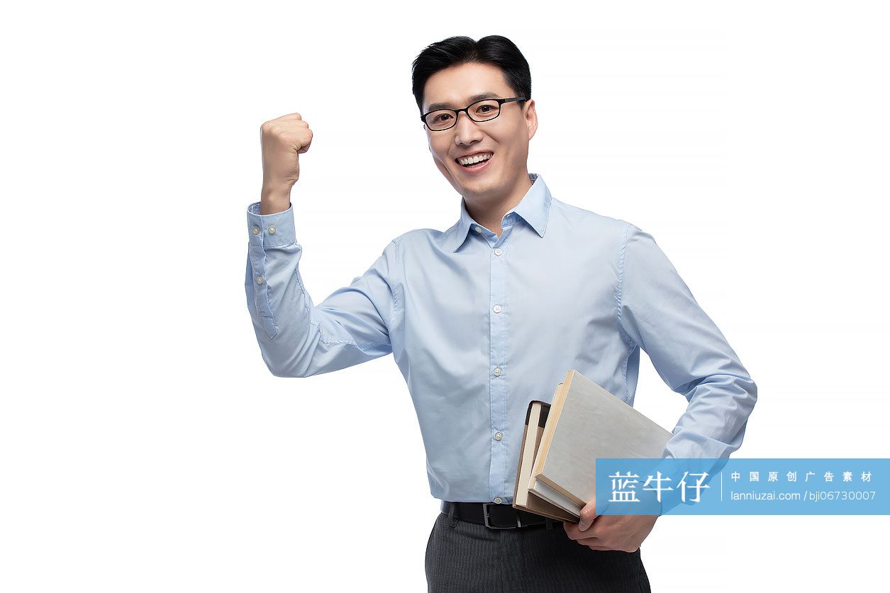 男教师做加油鼓励手势