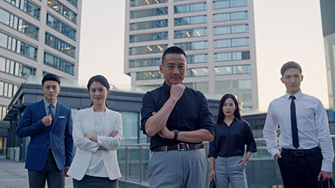 Portrait of confident Chinese business people,4K