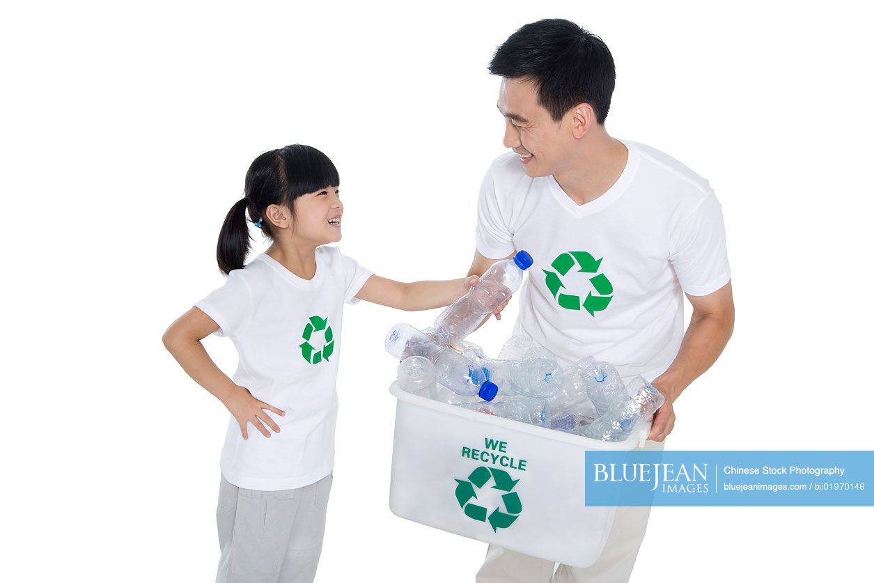 Portrait of an eco-friendly Chinese family