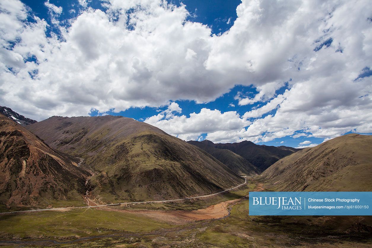 Mountains and sky in Tibet, China