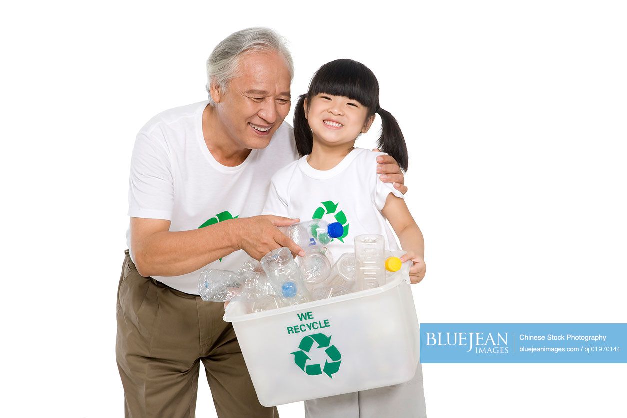Portrait of an eco-friendly Chinese family