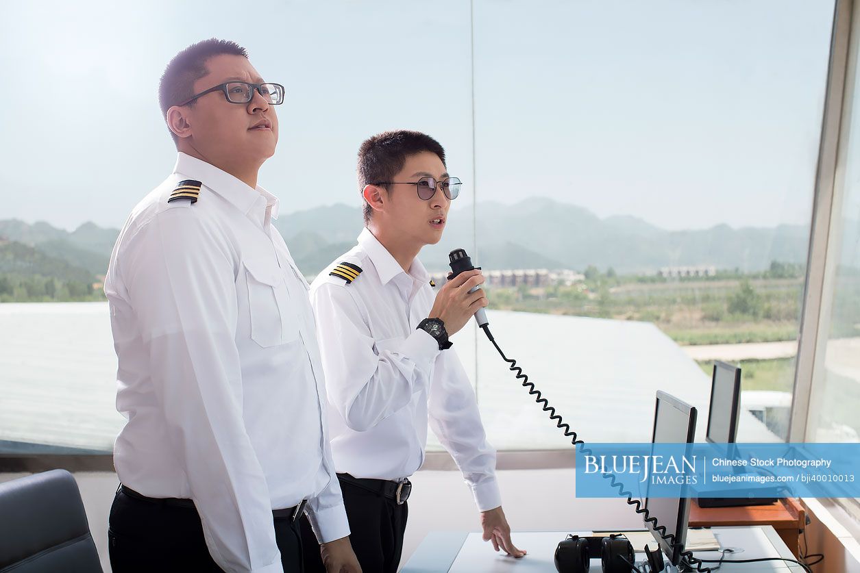 Chinese air traffic controllers in tower