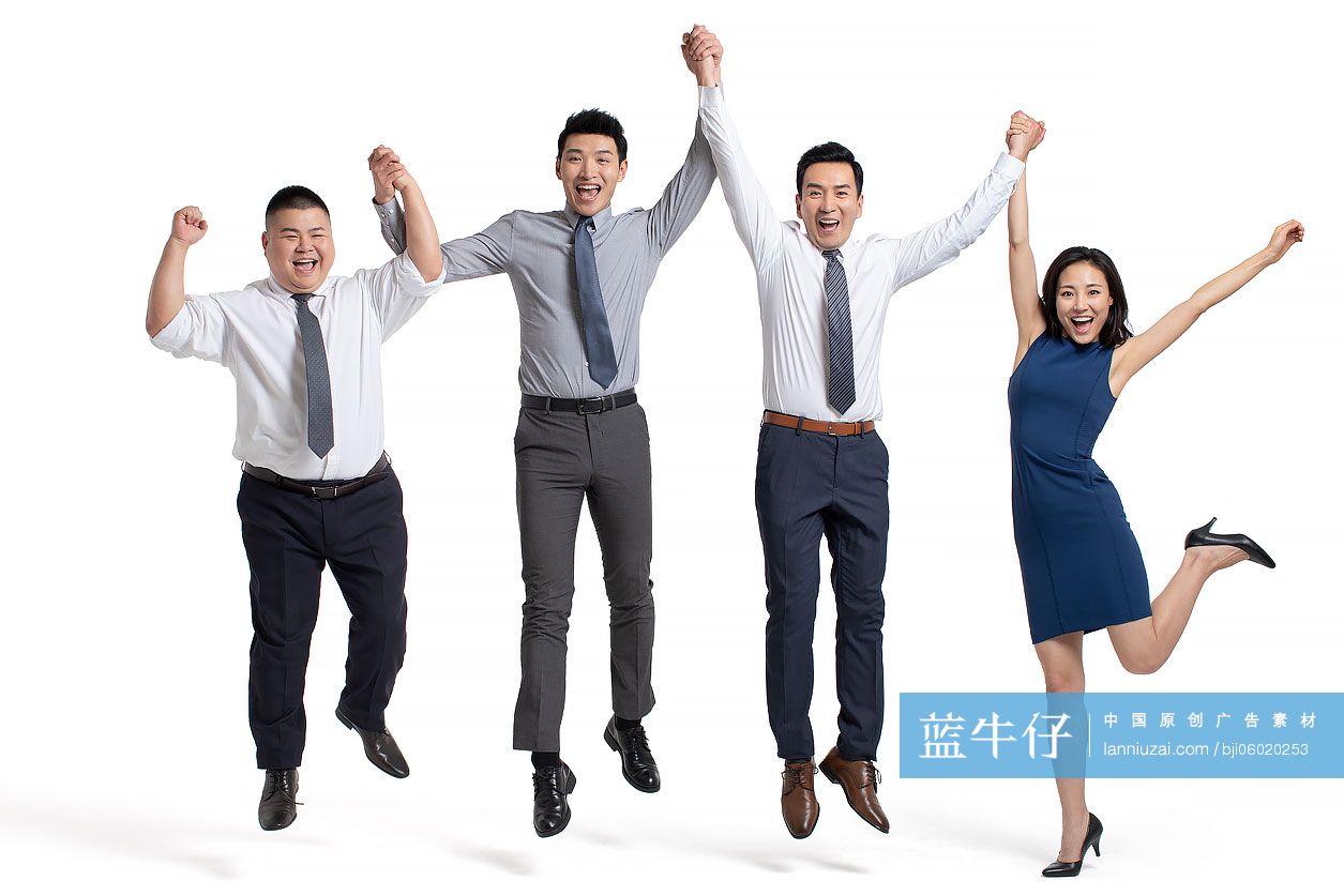 商务人士一起庆祝