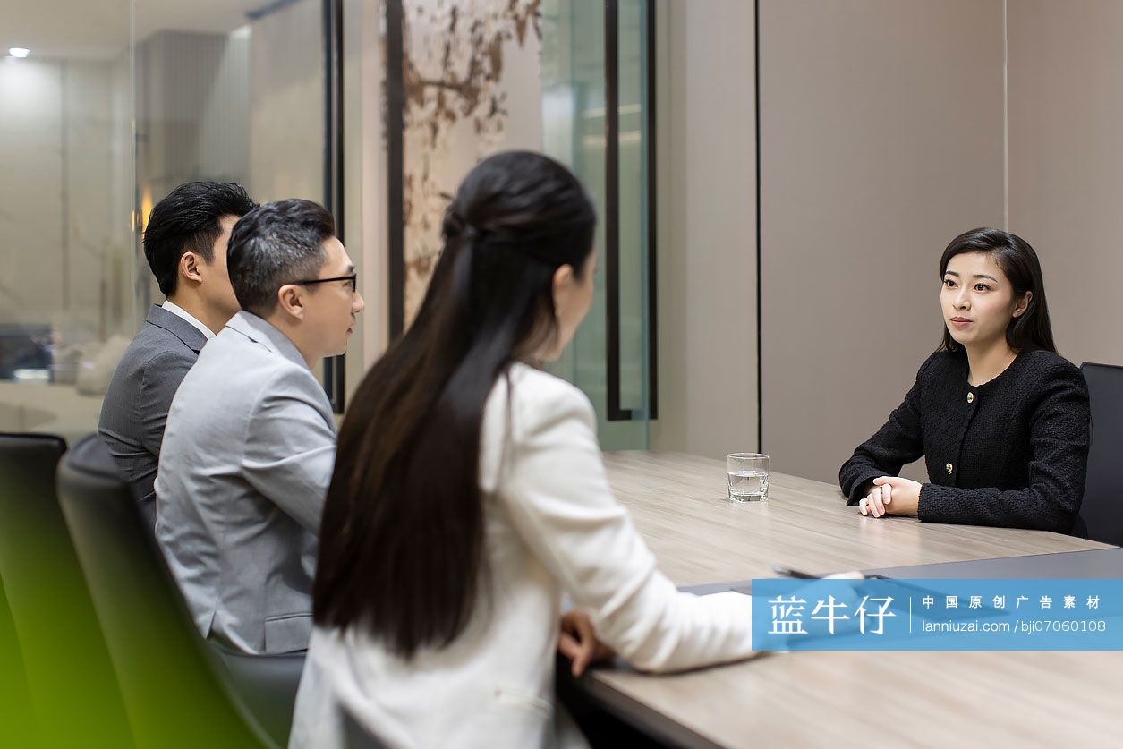 自信的商务女士参加工作面试