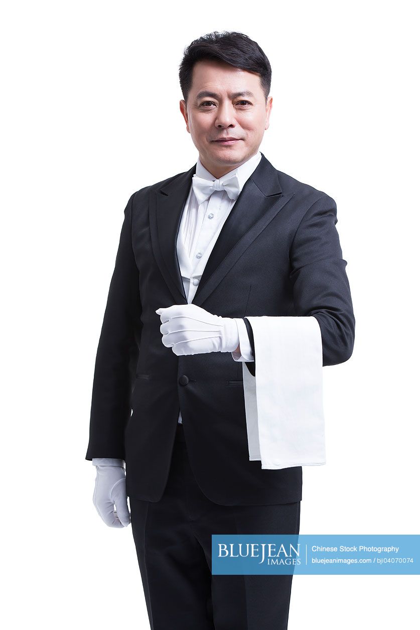 Portrait of male Chinese butler