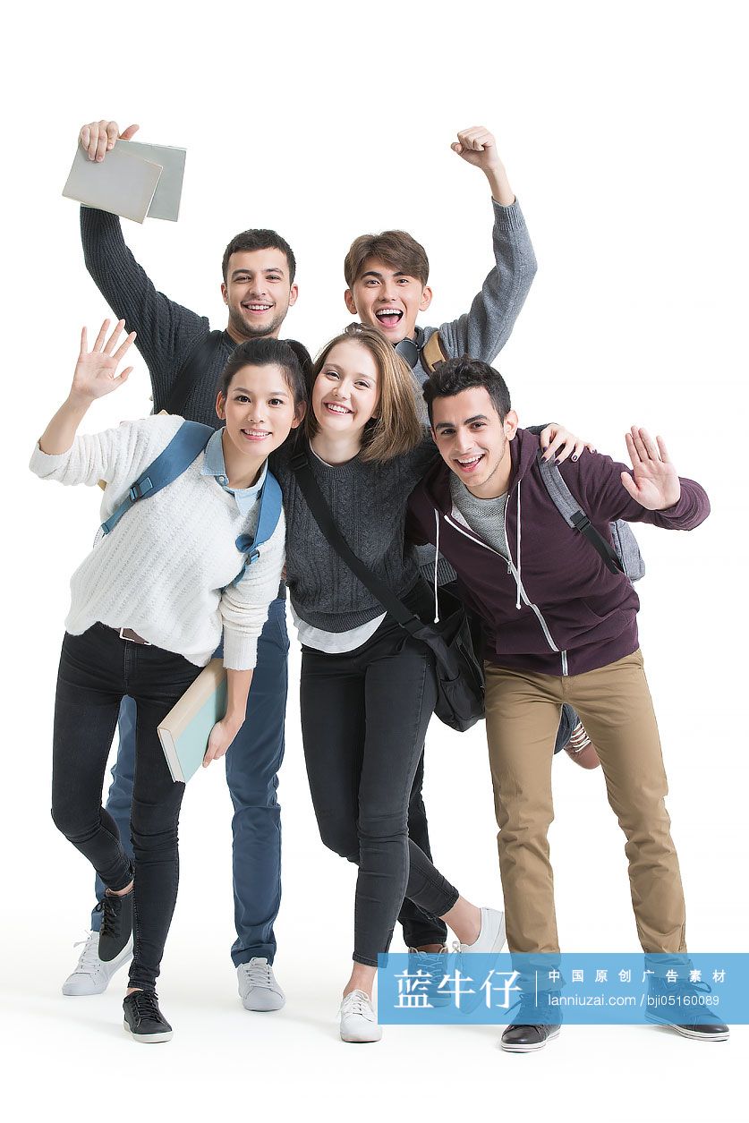 开心的留学生合照