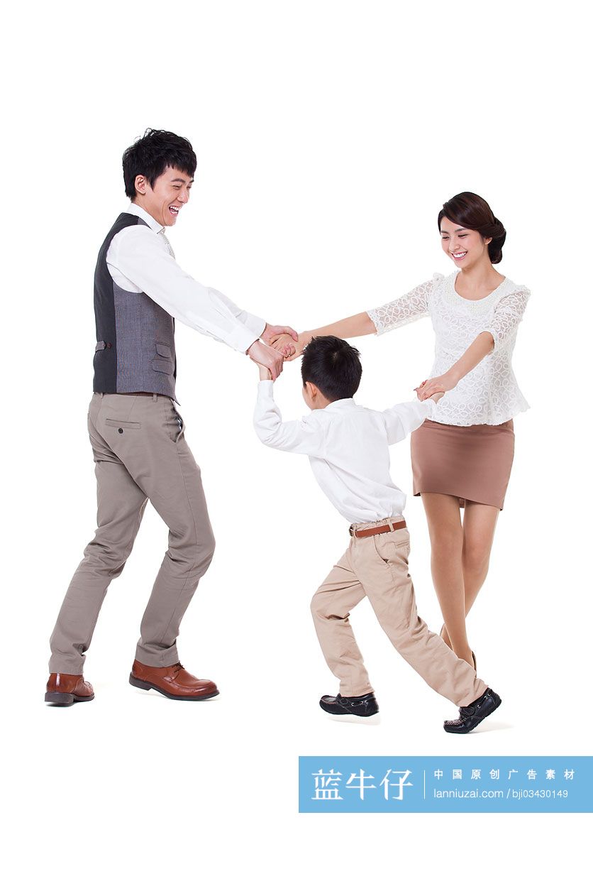 快乐家庭手拉手转圈