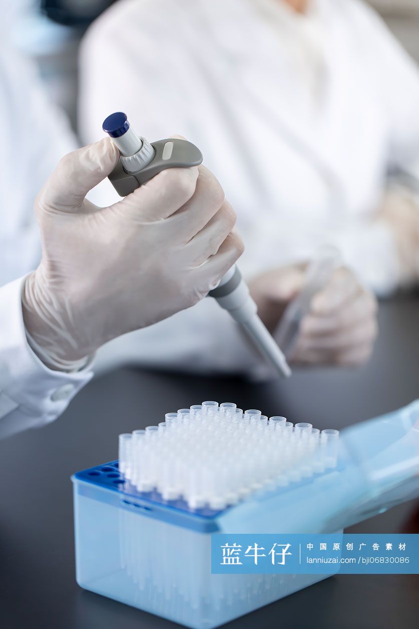 医学研究员在实验室工作