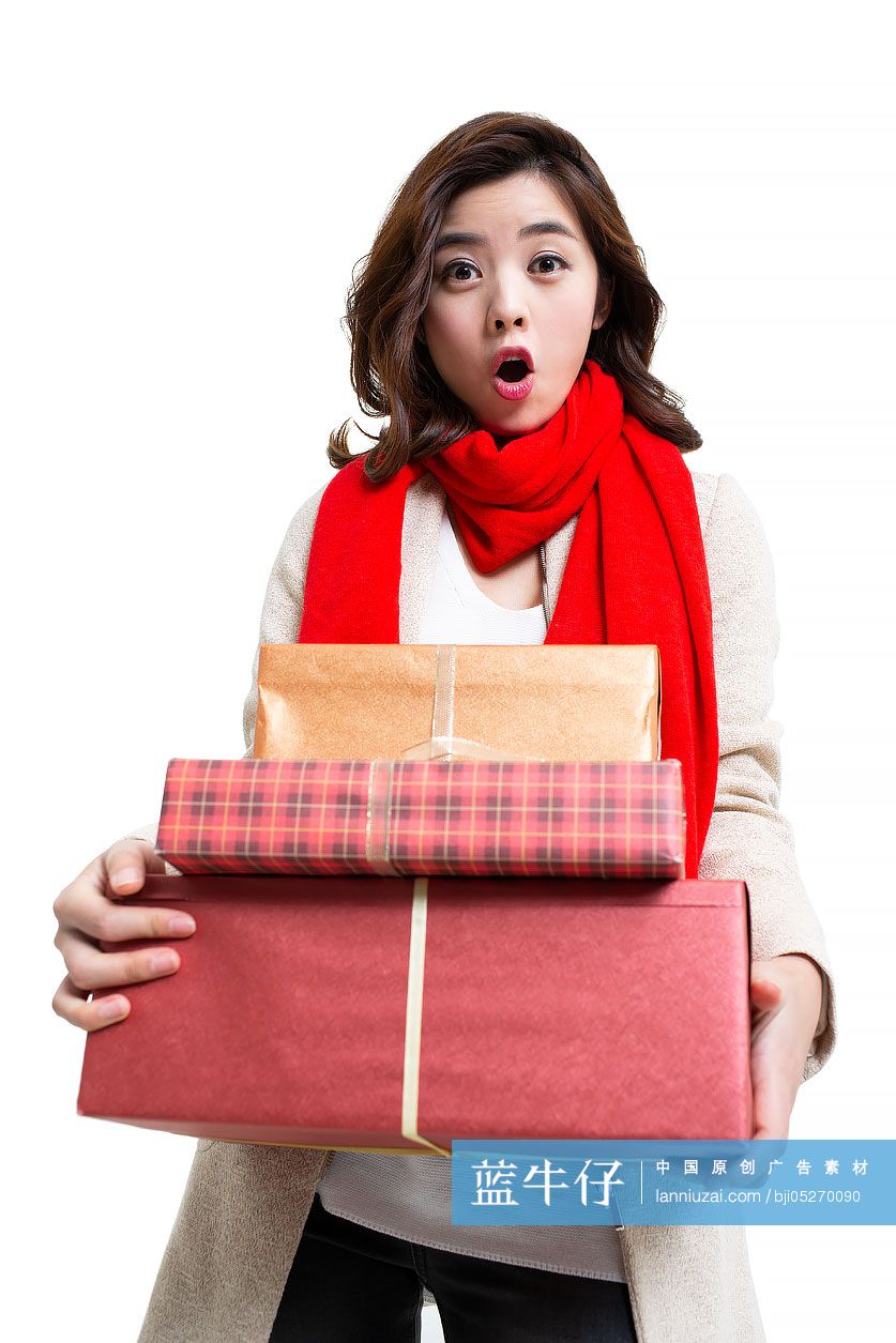 快乐的年轻女士庆祝新年