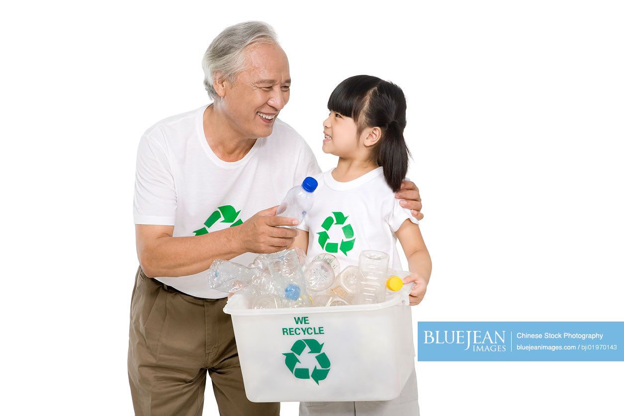 Portrait of an eco-friendly Chinese family