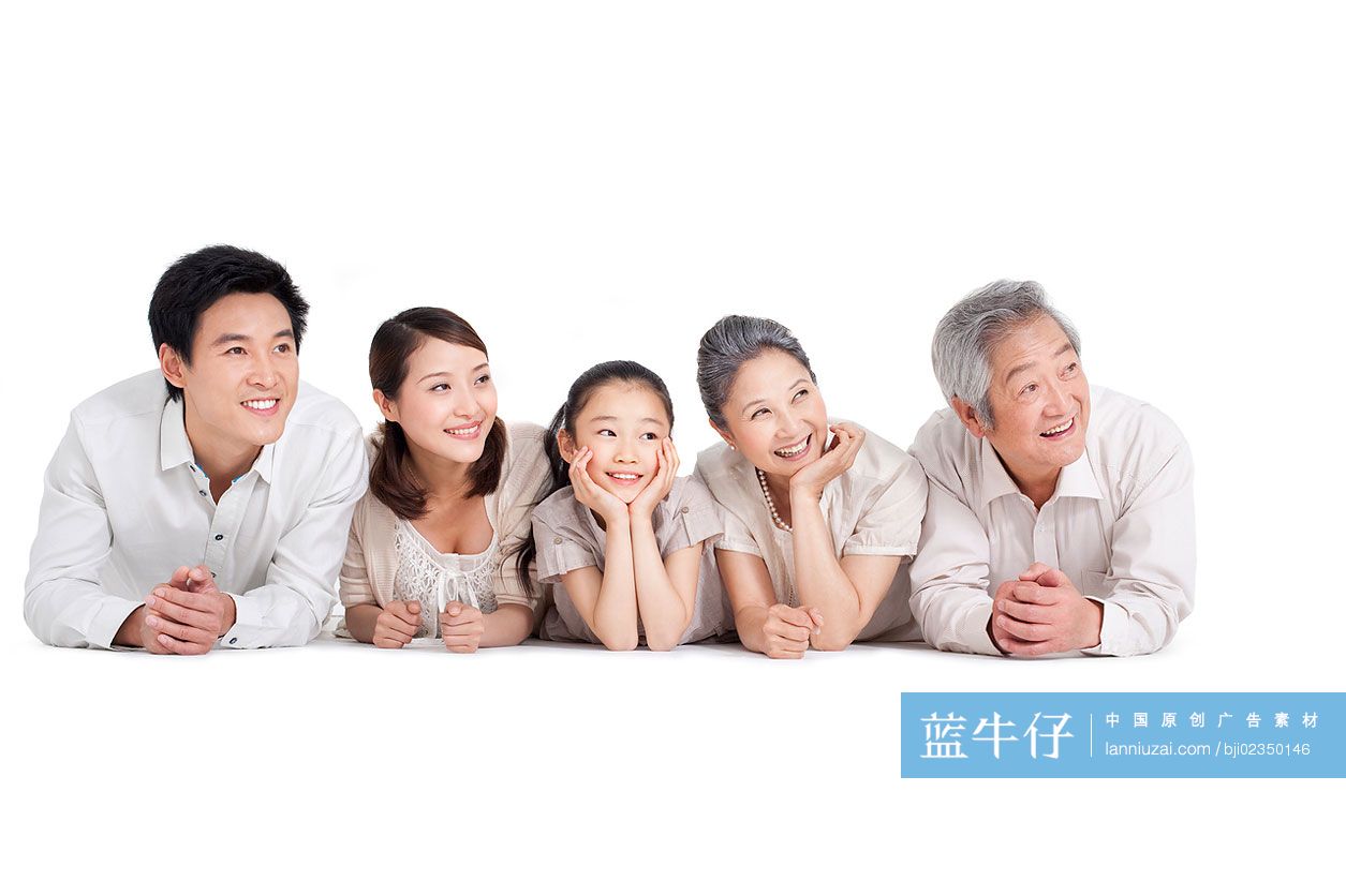 快乐家庭全家福-原创广告素材图片-蓝牛仔