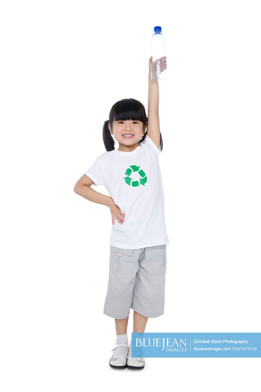 Portrait of an eco-friendly Chinese kid