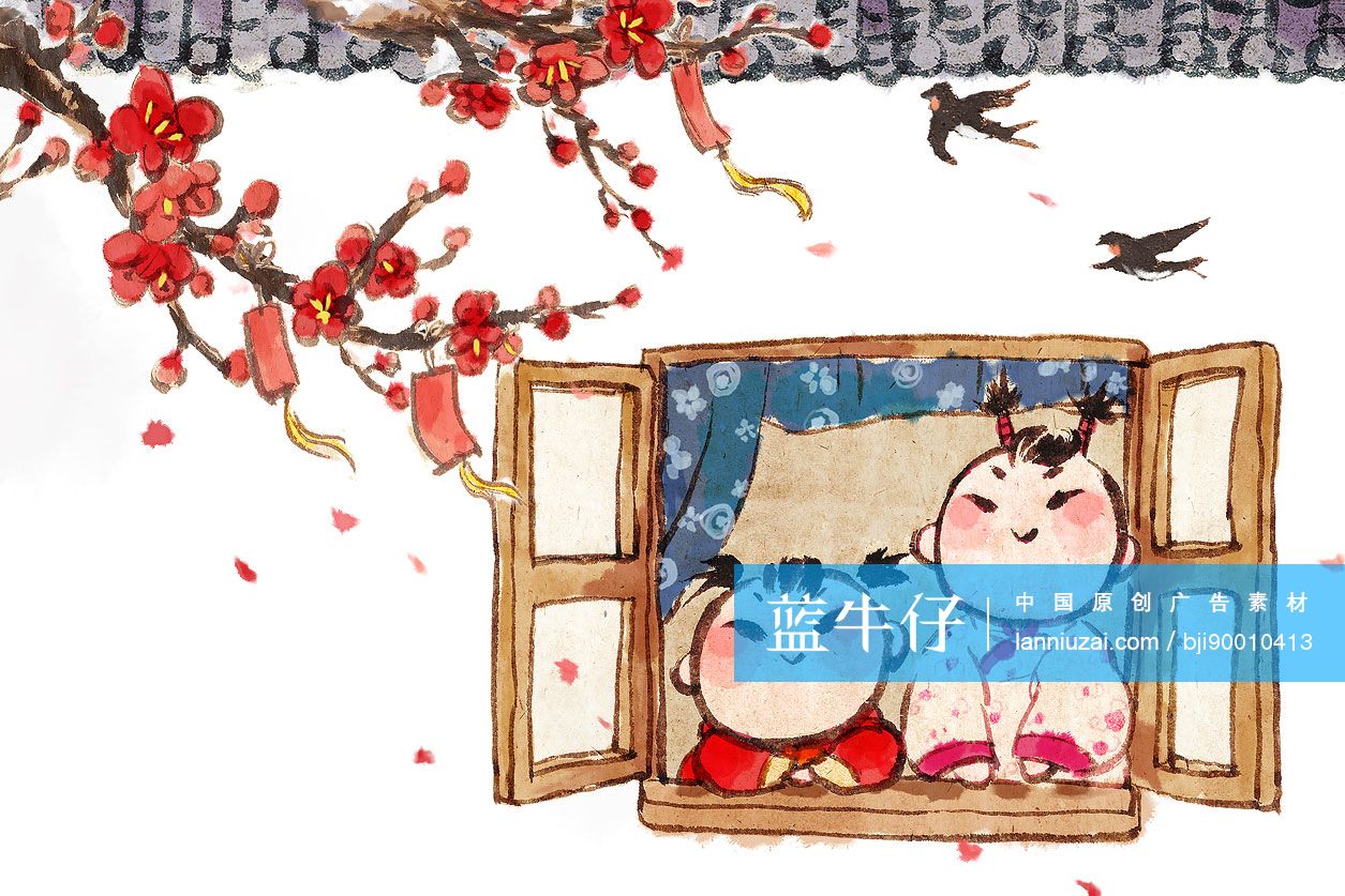 小女孩看窗外