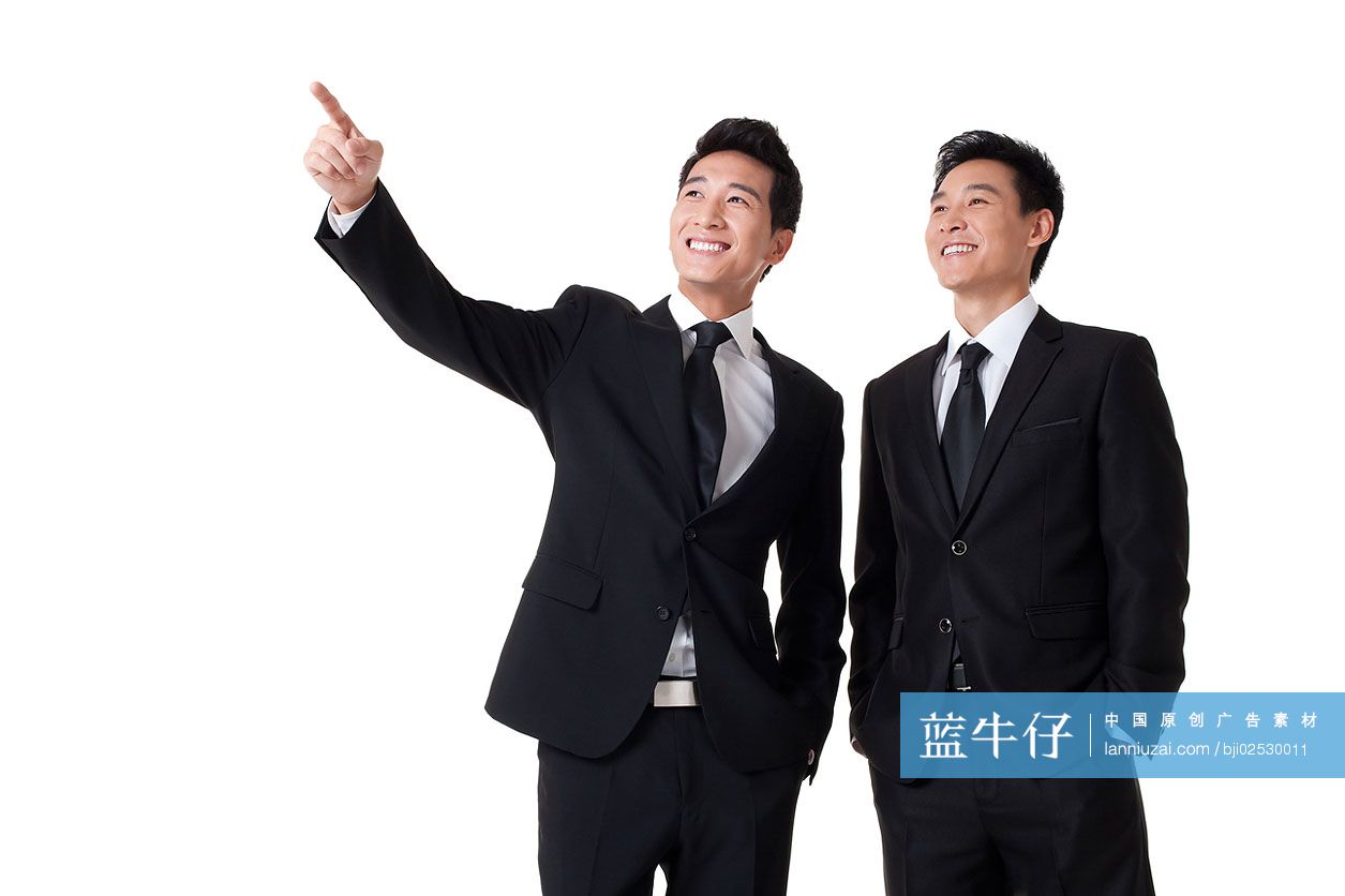 商务人士手指前方