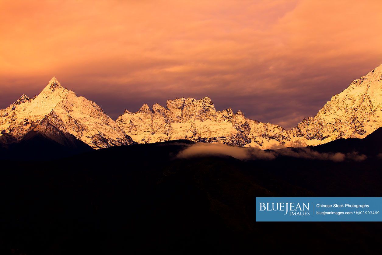 Beautiful scenery of Meili snow mountain,China