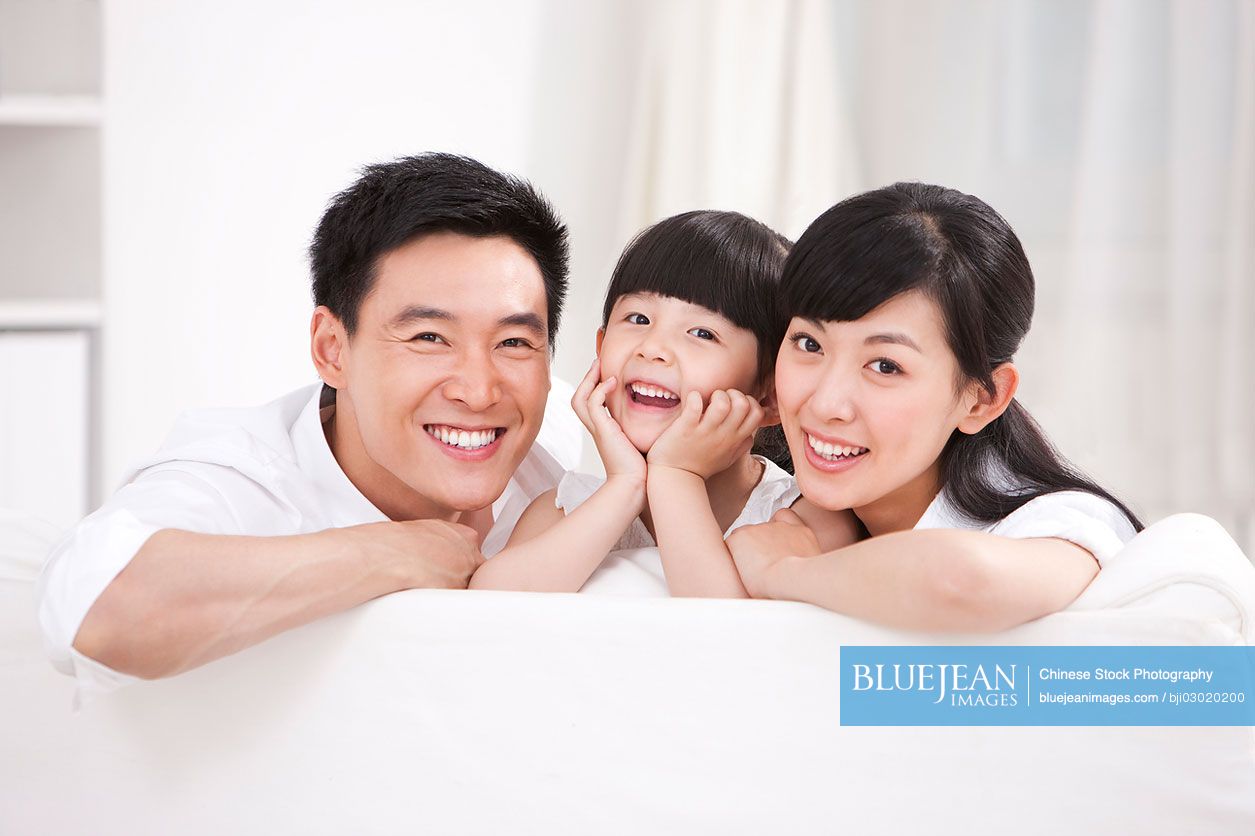 Portrait of a happy Chinese family