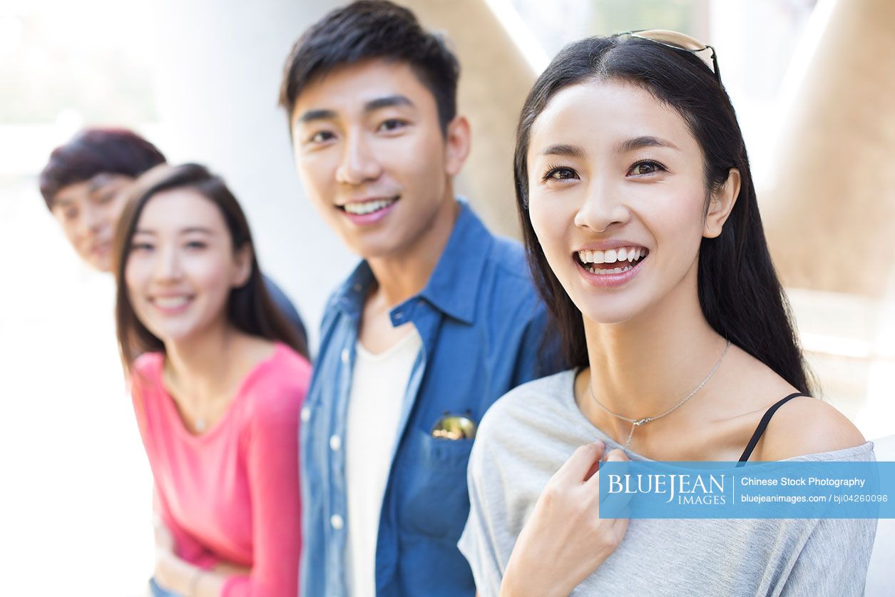 Portrait of young Chinese friends