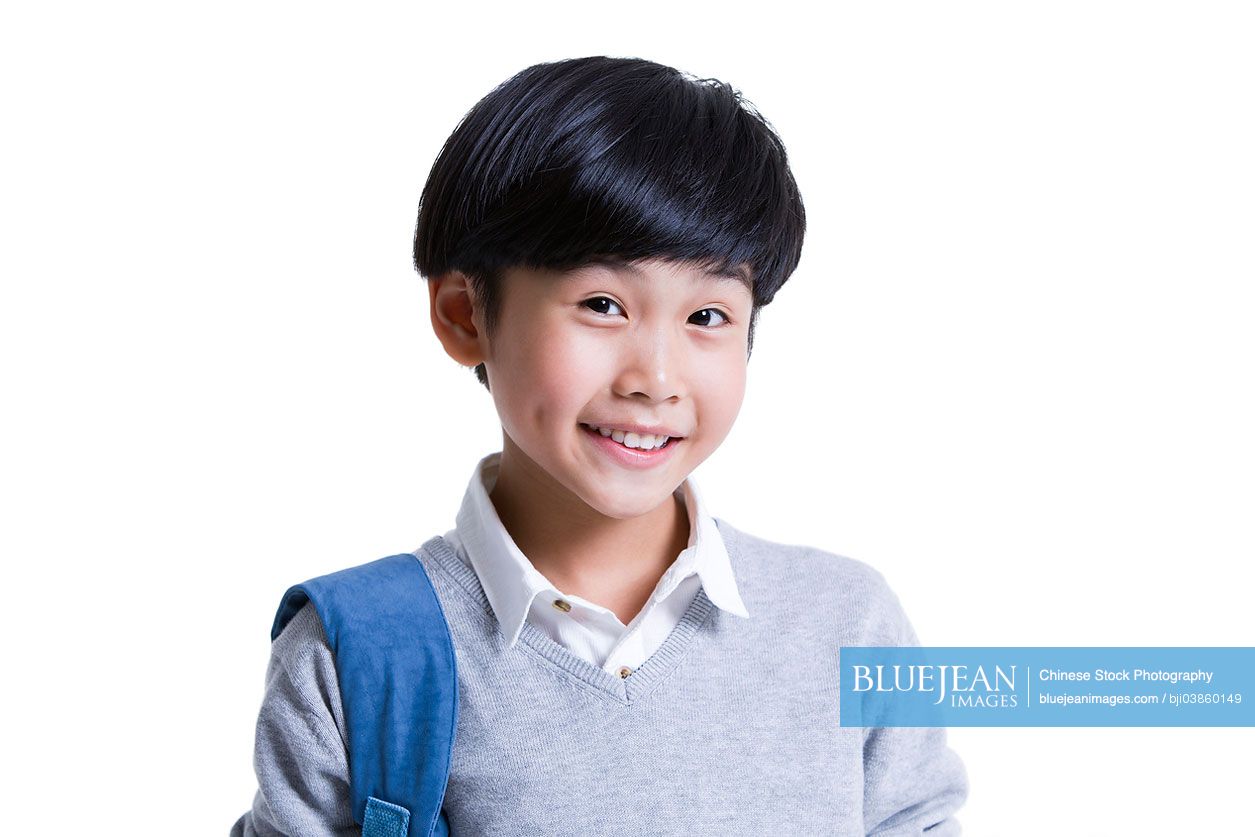 Cute Chinese schoolboy