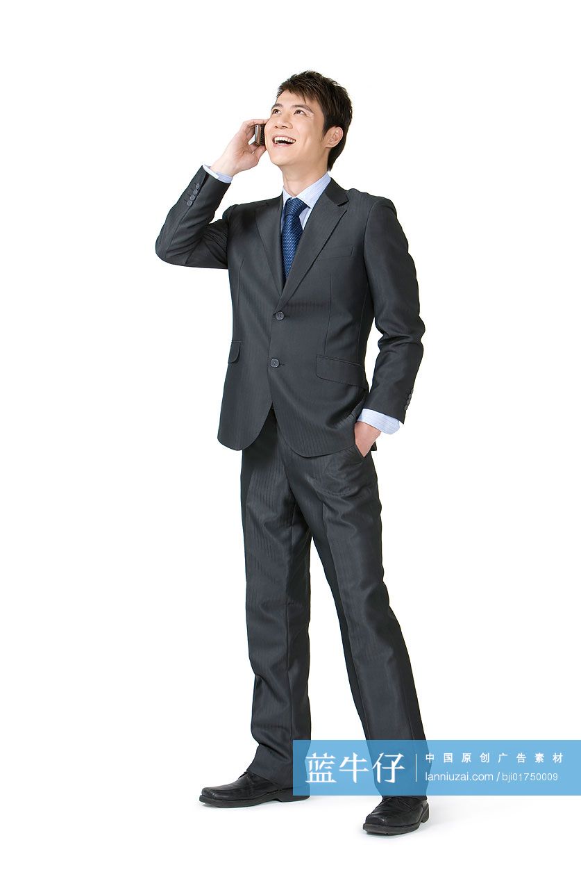 商务男士用手机