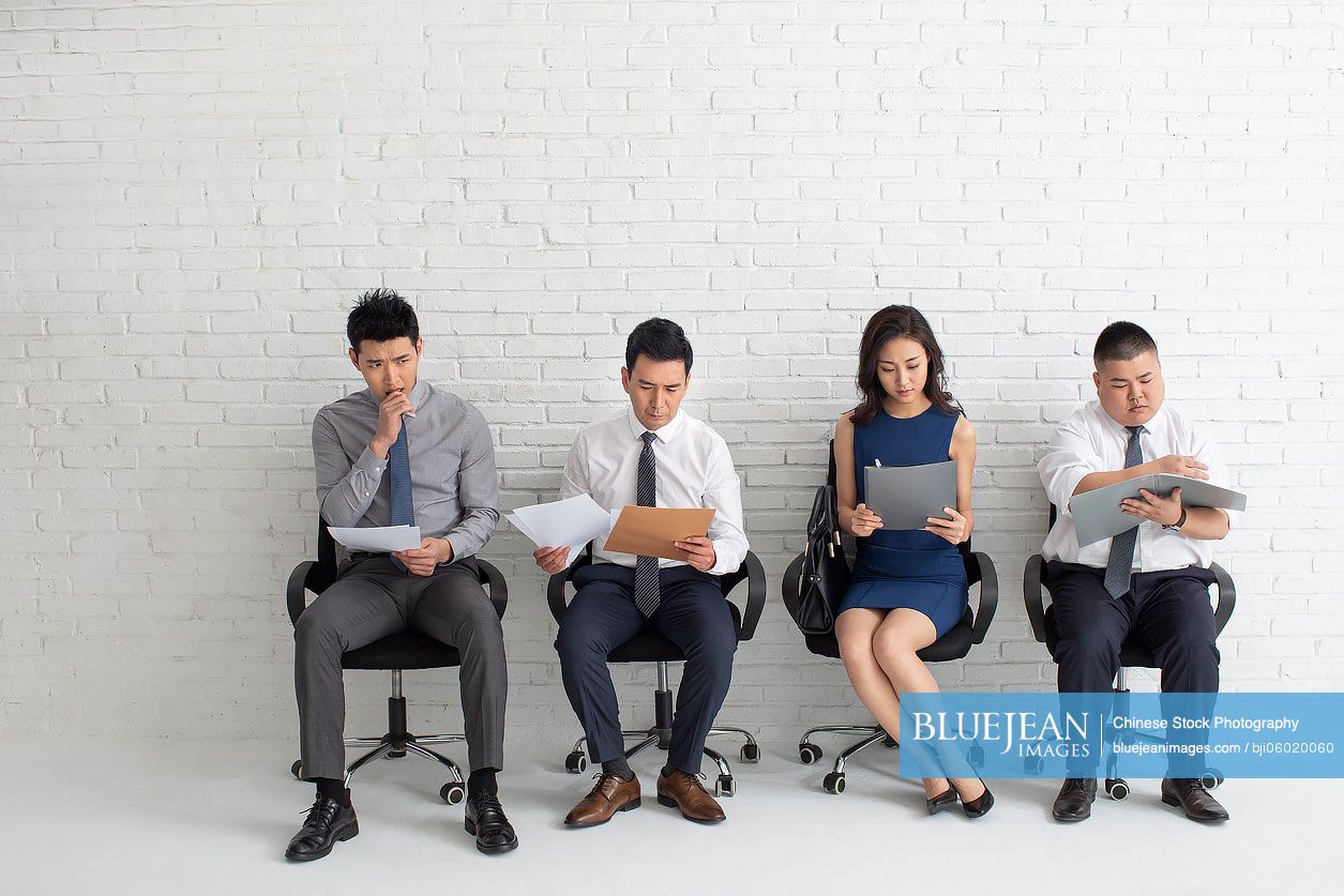 Chinese candidates taking written examination