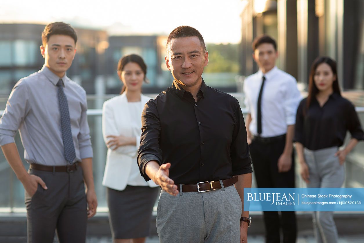 Portrait of confident Chinese business people