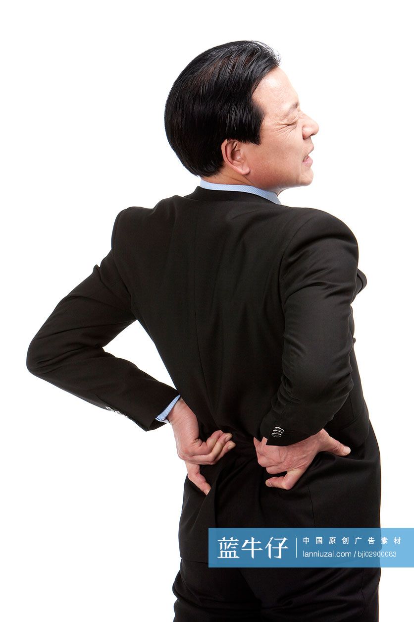 中年商务男士腰疼