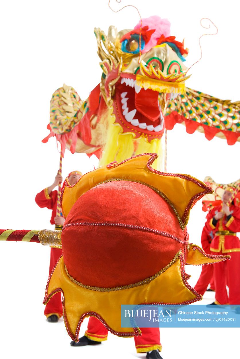 Chinese traditional lion dancing