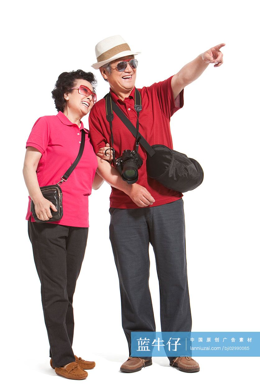 老年夫妇旅游肖像