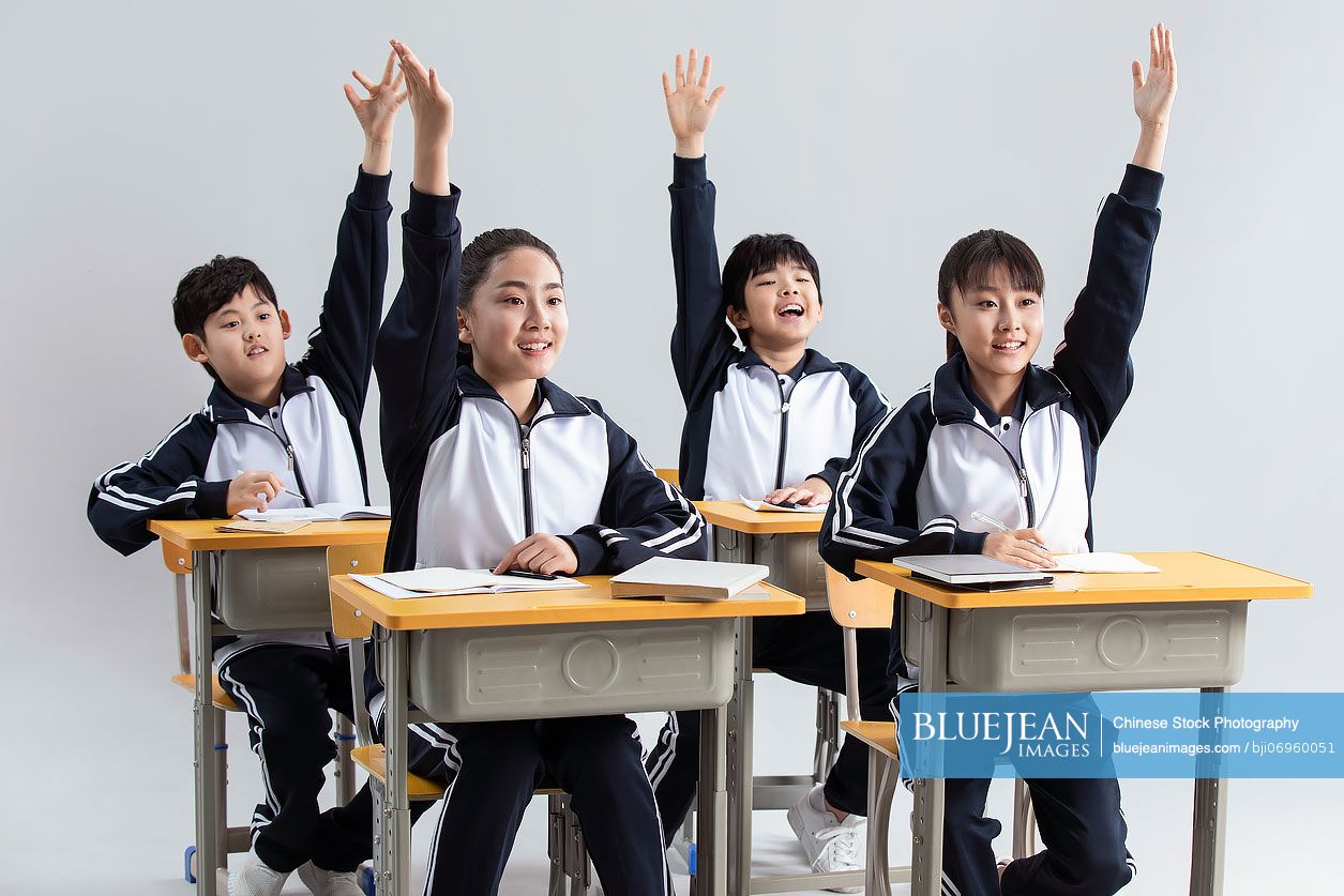 Chinese students learning in classroom