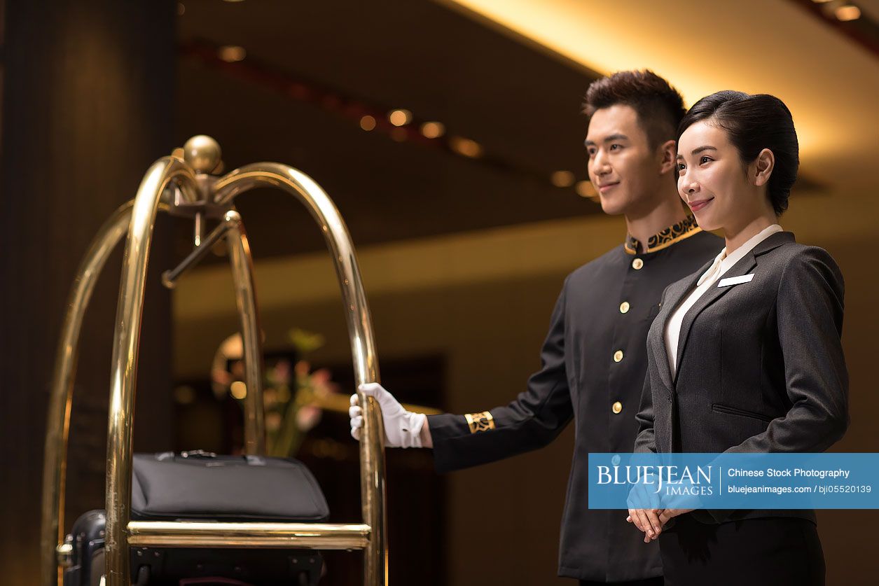Professional service in luxury hotel