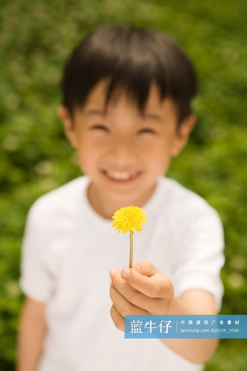 小男孩和花朵