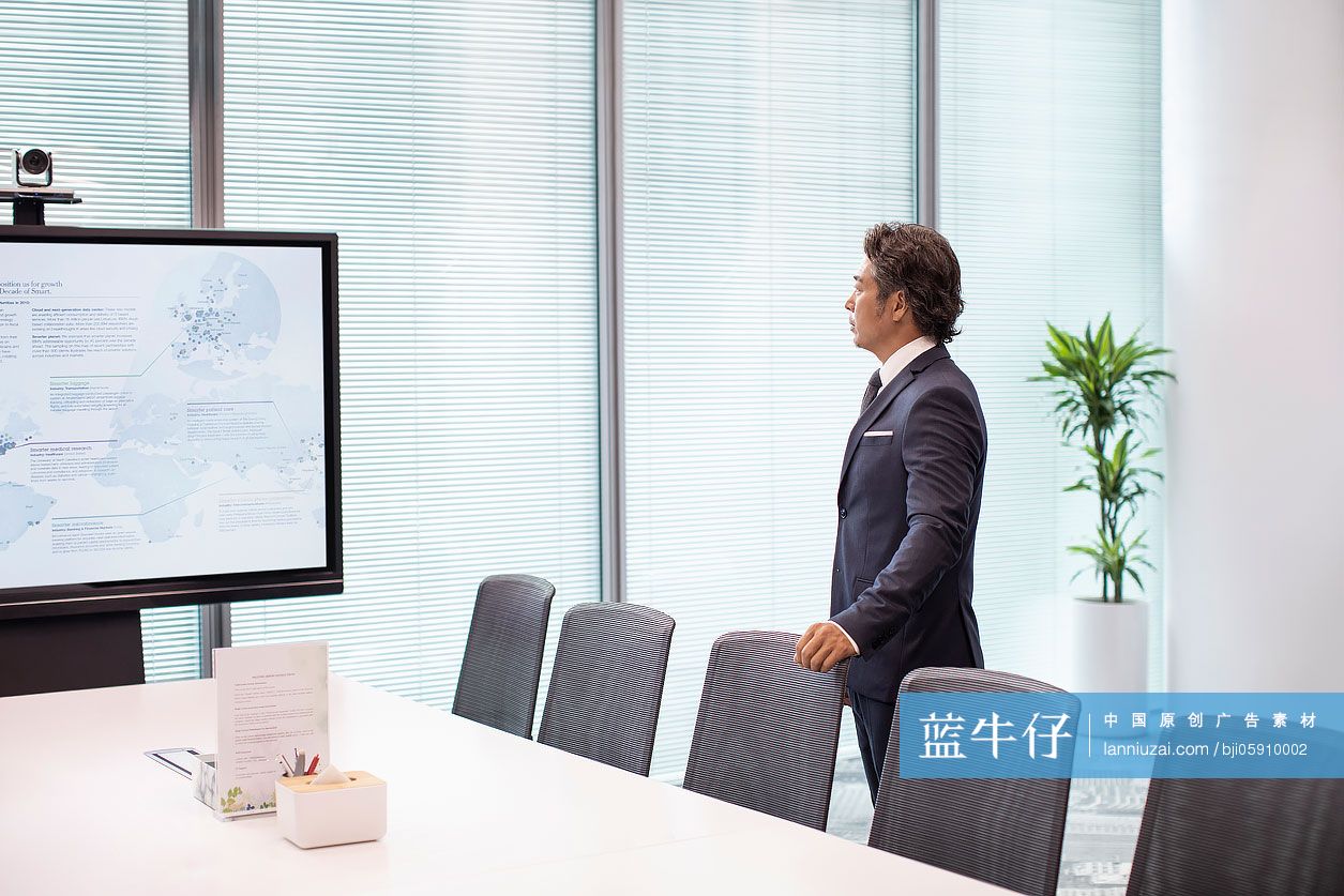 成功的商务男士在会议室