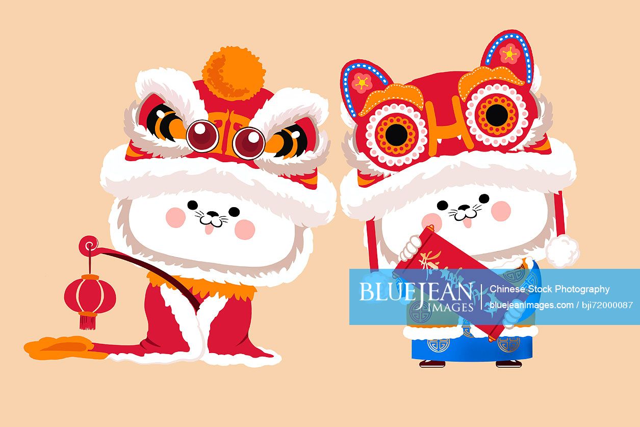 Illustration of Chinese new year