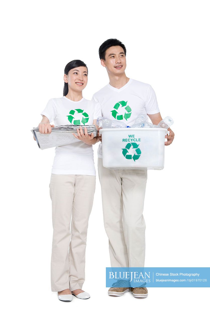 Portrait of an eco-friendly Chinese family