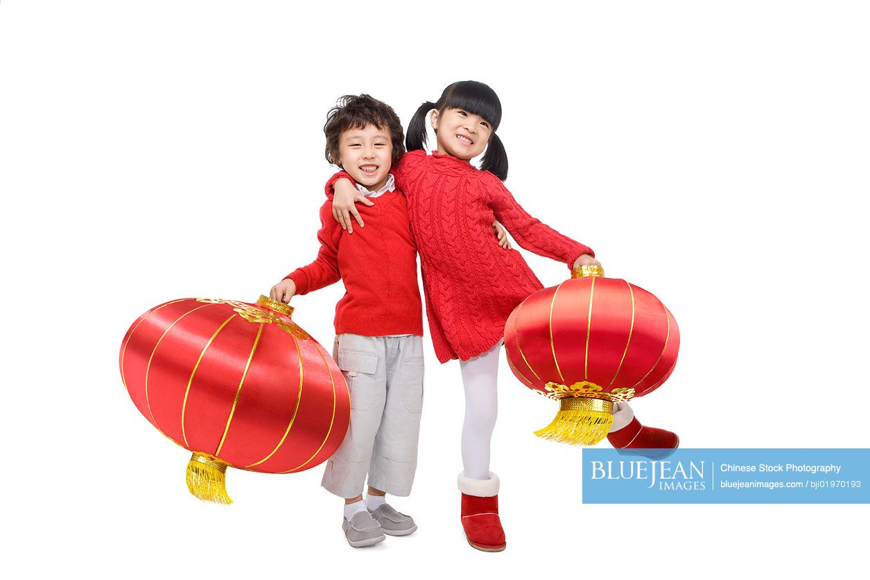 Kids celebrating Chinese New Years