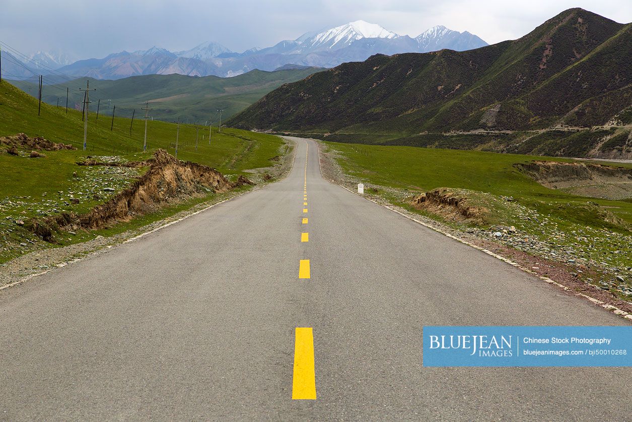 Road in Qinghai province, China