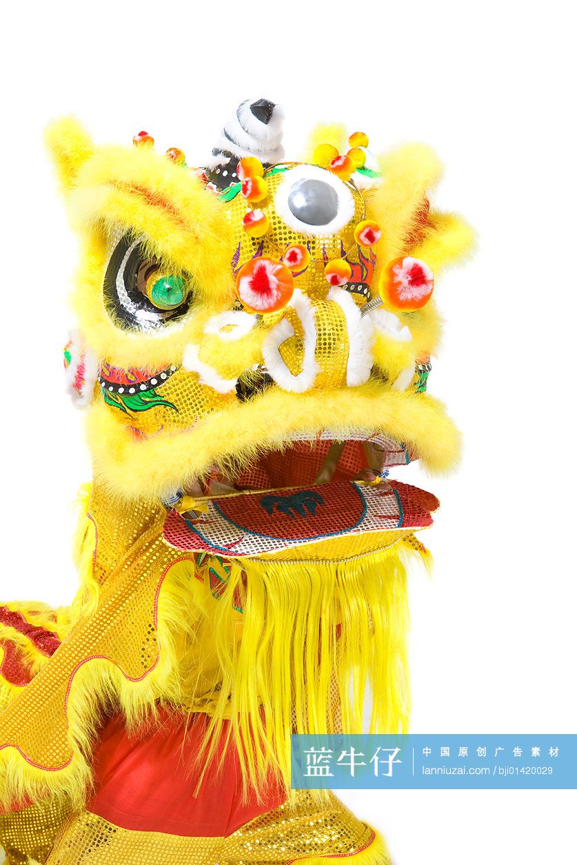 黄色醒狮头