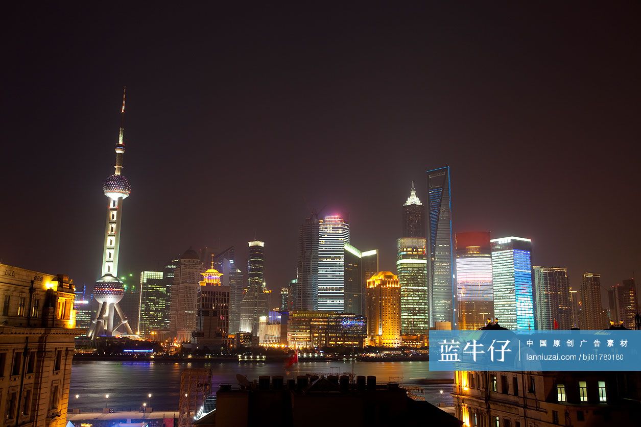 上海外滩夜景 蓝牛仔影像 中国原创广告影像素材 上海外滩夜景 蓝牛仔影像 中国原创广告影像素材