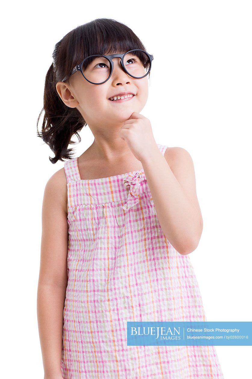 Year old girl wearing glasses hi-res stock photography and images