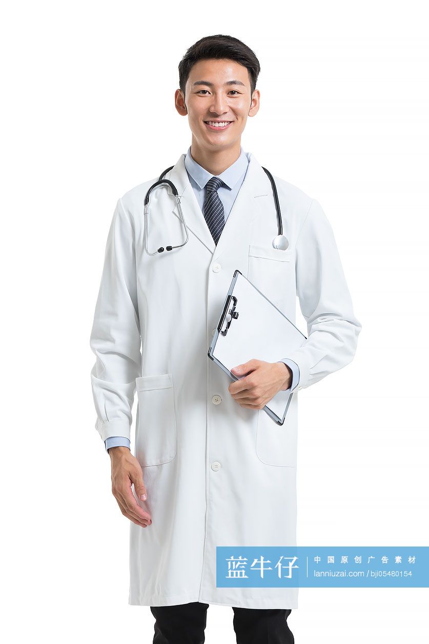 快乐的年轻医生肖像