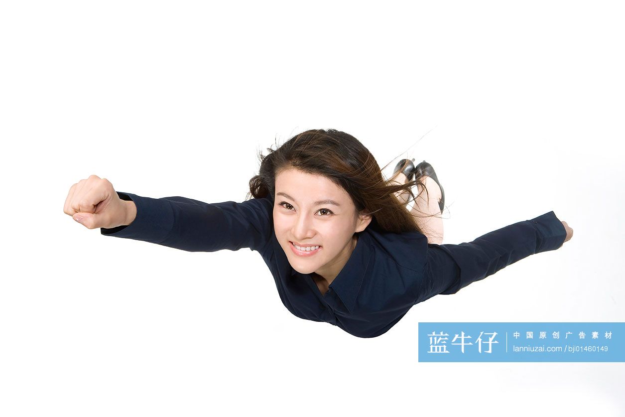 飞翔的商务女士