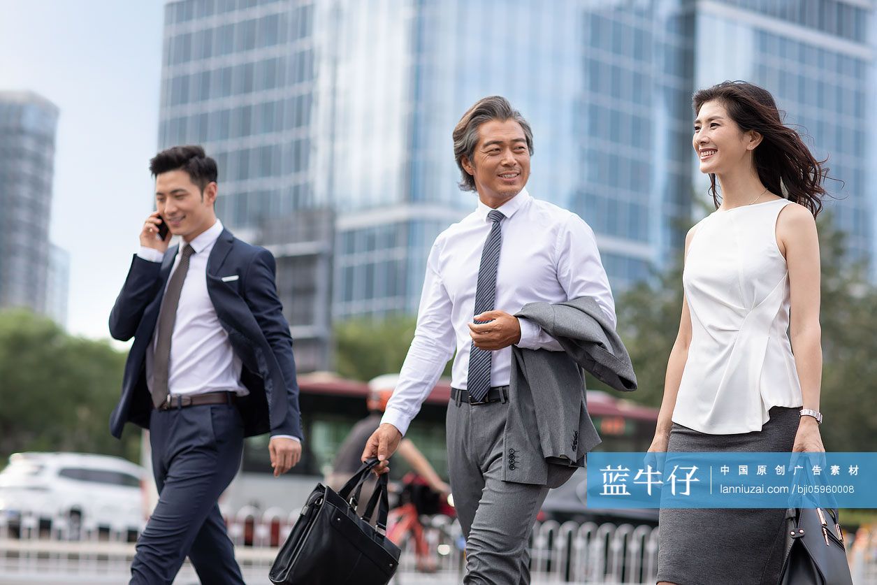 成功商务人士去上班