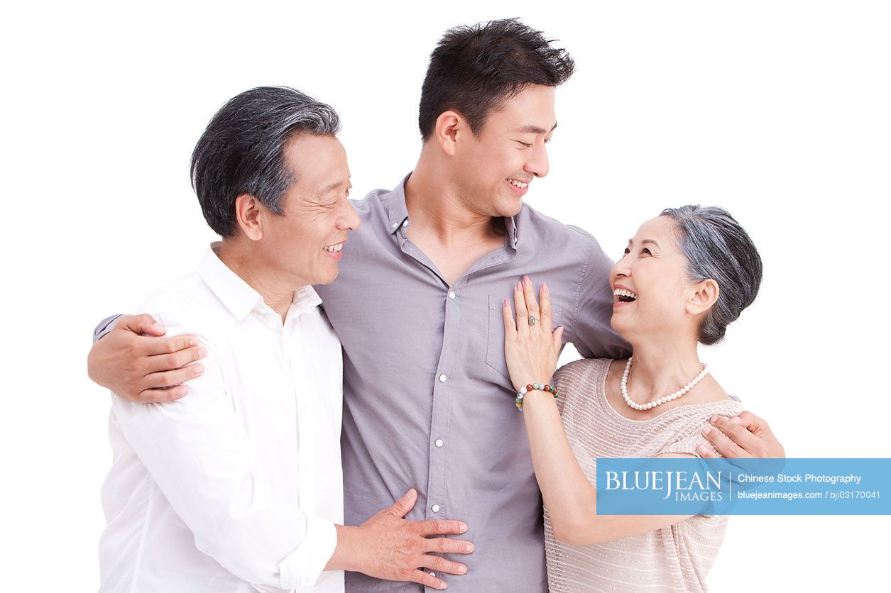 Portrait of a happy Chinese family