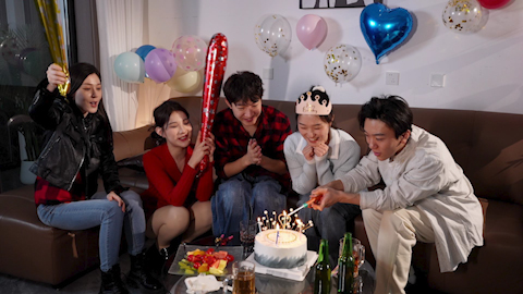 Young friends gathered for a fun birthday celebration