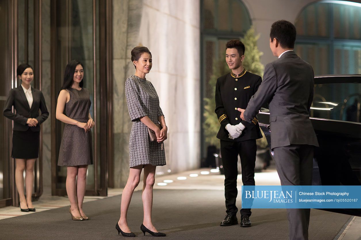 Professional service in luxury hotel