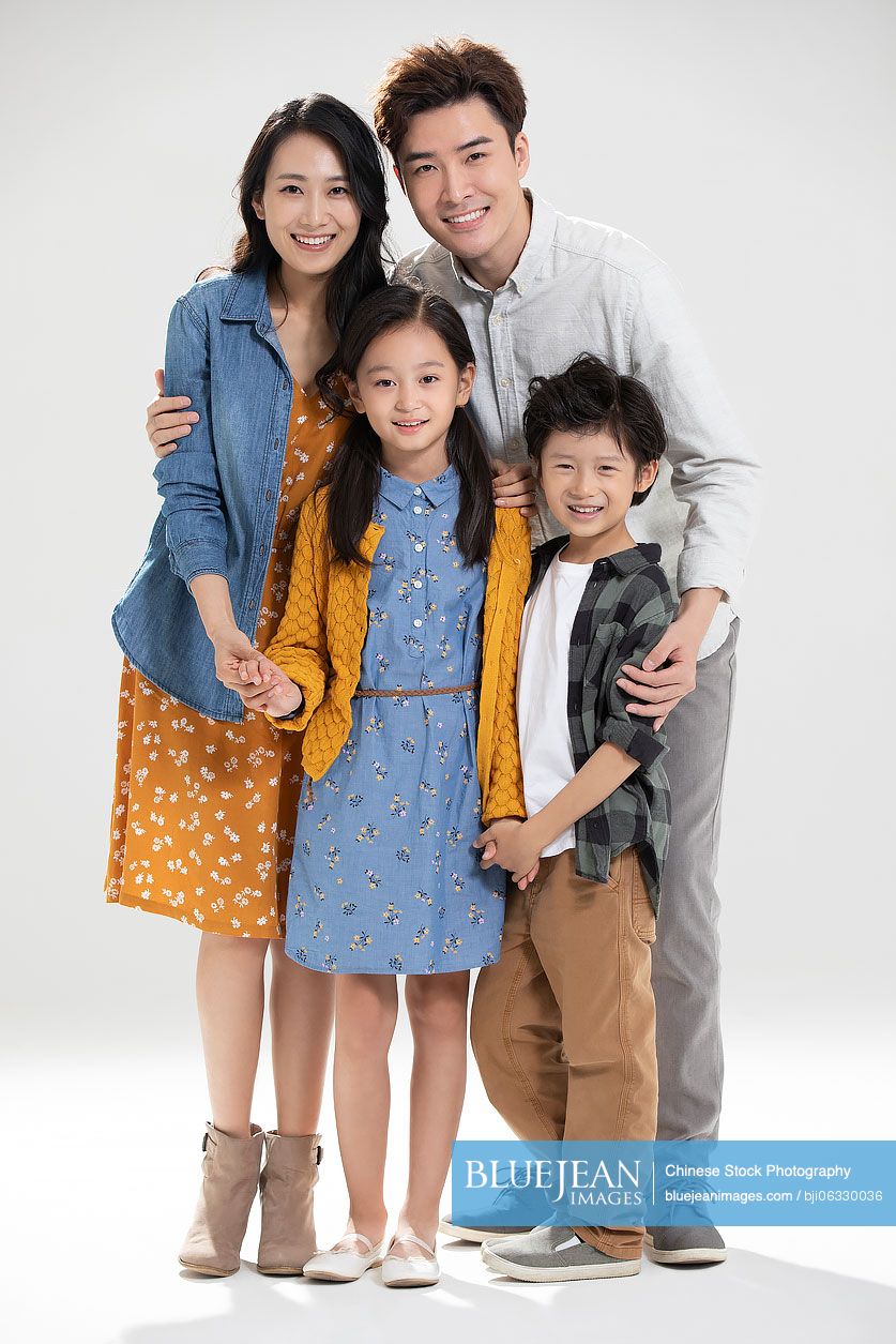 Happy young Chinese family